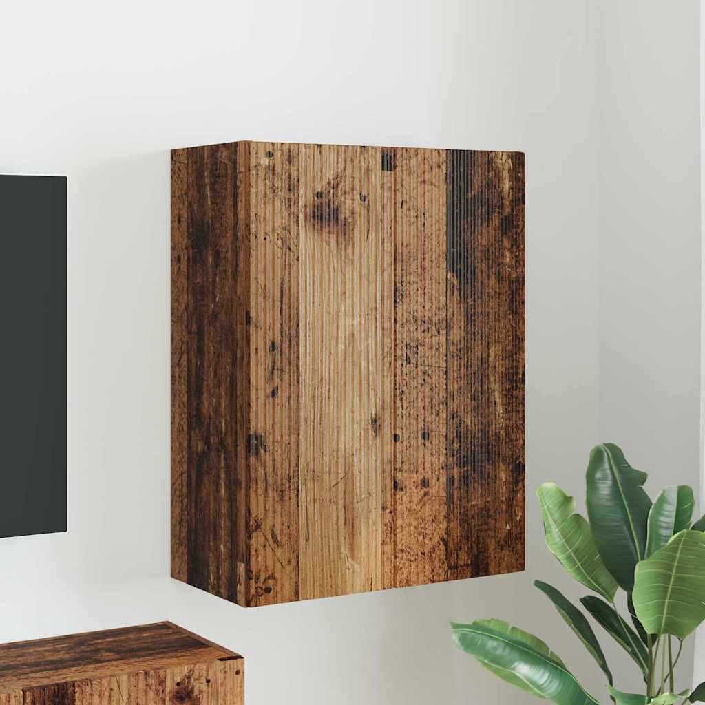 Tv Wall Cabinet 59,5 X 31 X 80 Cm Staré Dřevo Kompozitní Dřevo