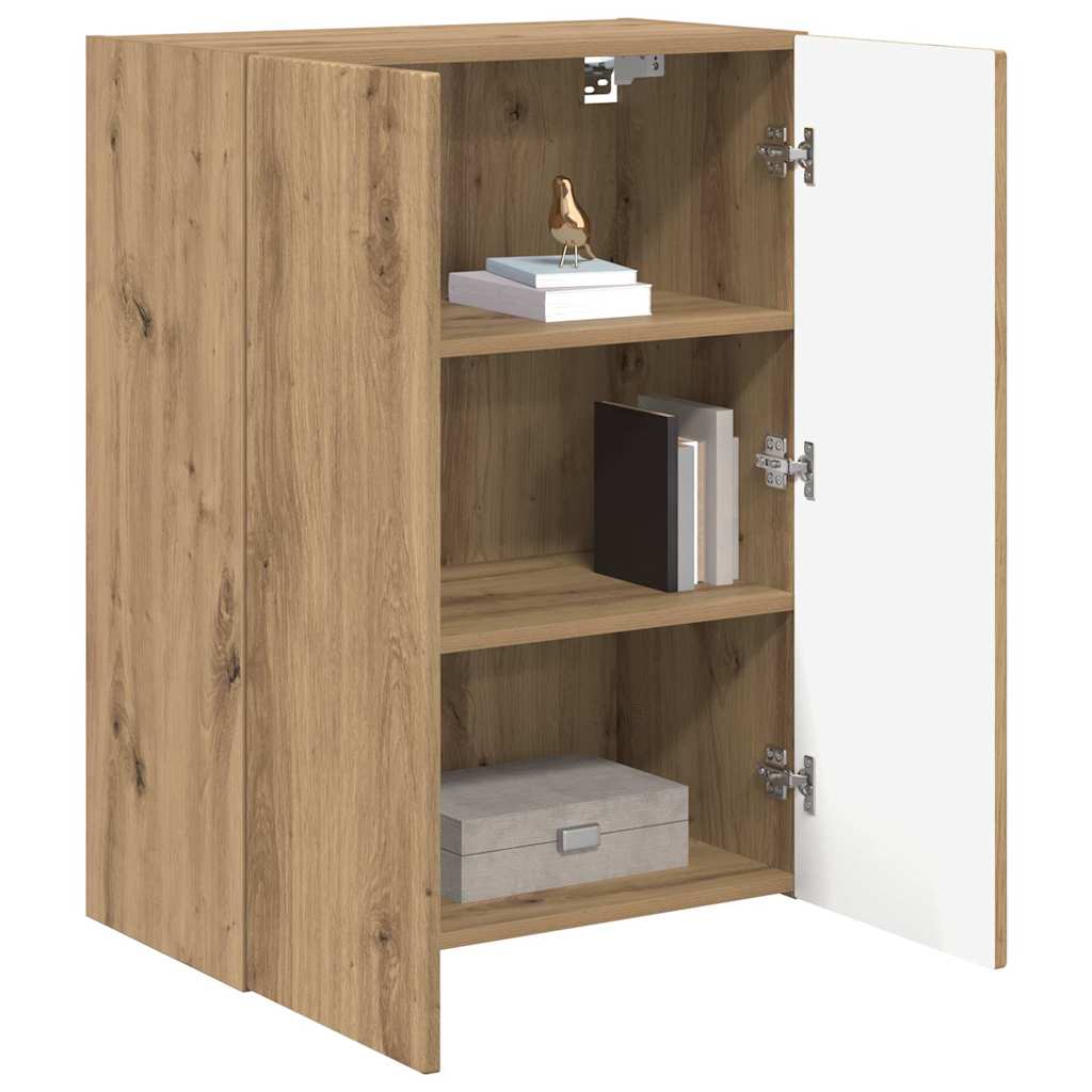 Tv Wall Cabinet 59,5 X 31 X 80 Cm Artisanový Dub