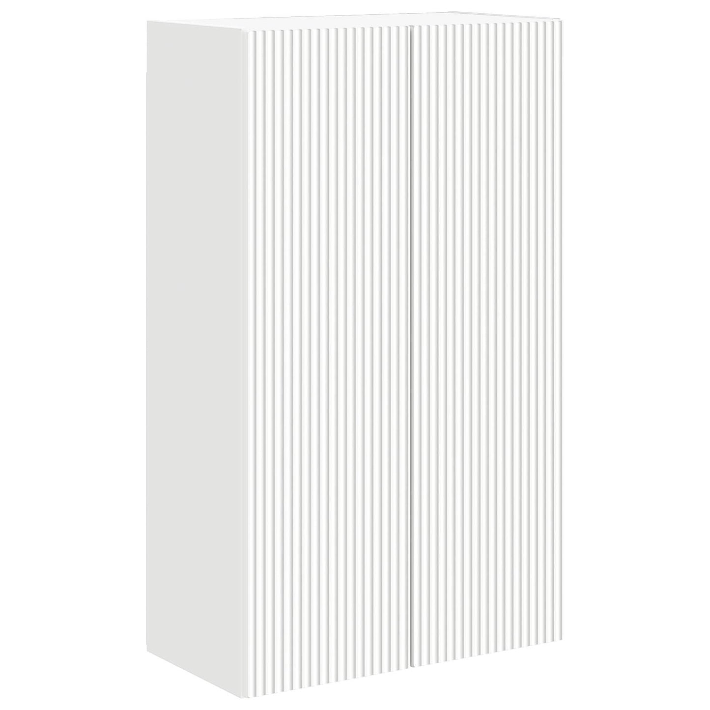 Tv Wall Cabinet 59,5 X 31 X 100 Cm Bílá Kompozitní Dřevo