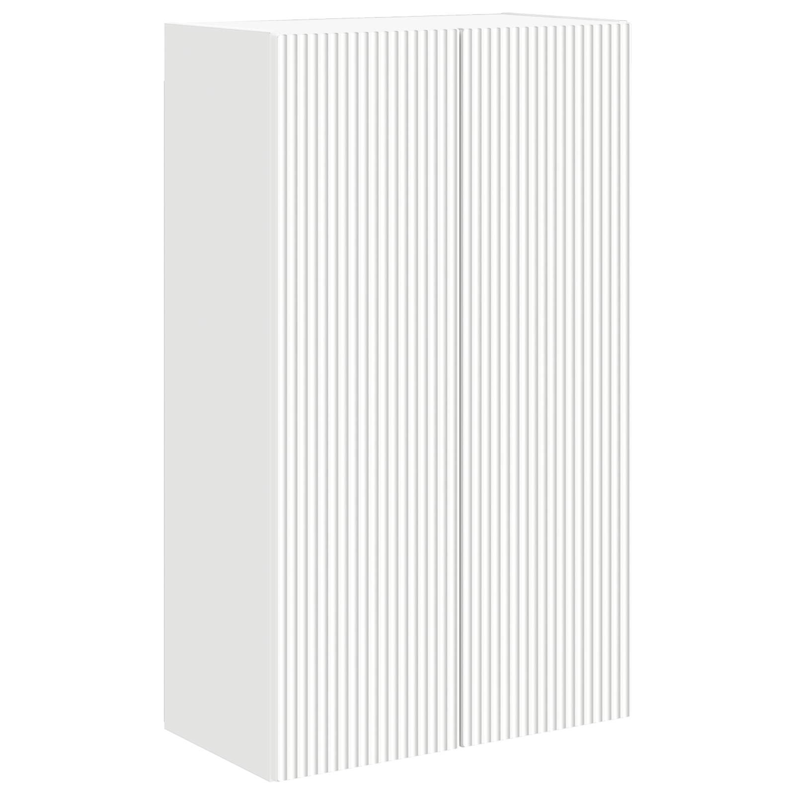 Tv Wall Cabinet 59,5 X 31 X 100 Cm Bílá Kompozitní Dřevo
