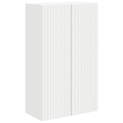 Tv Wall Cabinet 59,5 X 31 X 100 Cm Bílá Kompozitní Dřevo