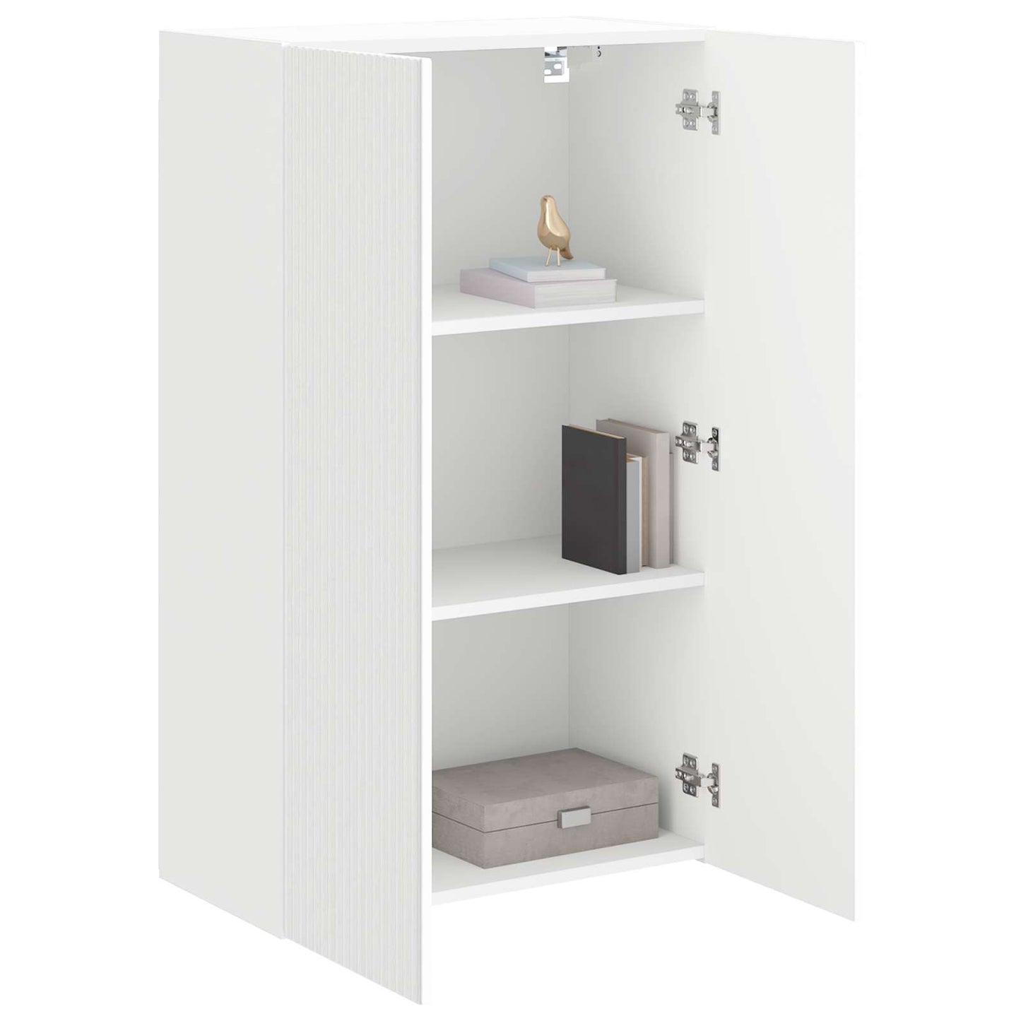 Tv Wall Cabinet 59,5 X 31 X 100 Cm Bílá Kompozitní Dřevo