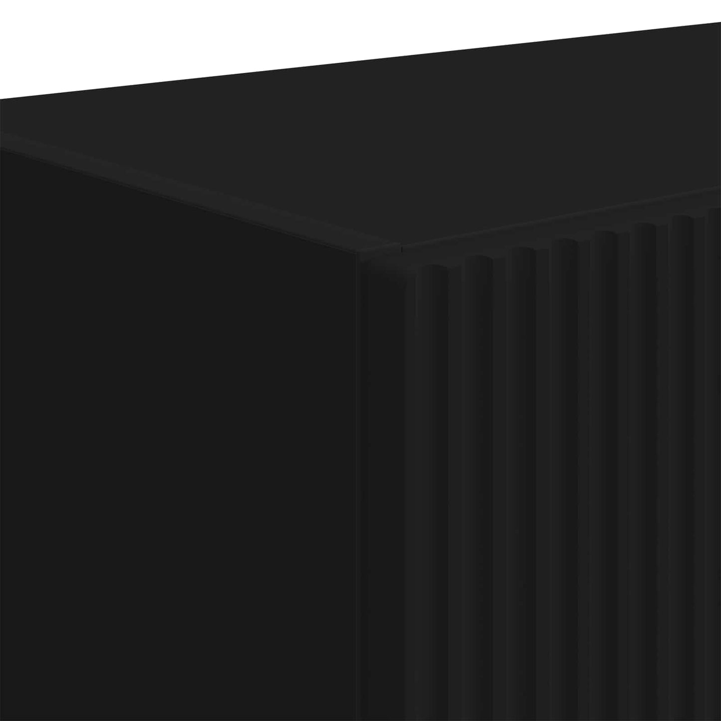 Tv Wall Cabinet 59,5 X 31 X 100 Cm Černá Kompozitní Dřevo