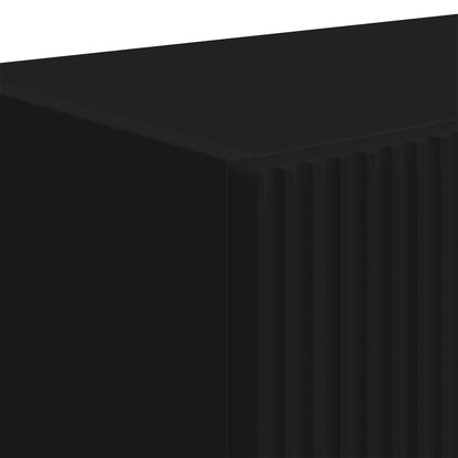 Tv Wall Cabinet 59,5 X 31 X 100 Cm Černá Kompozitní Dřevo
