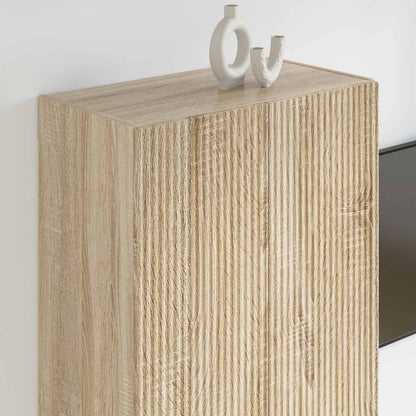 Tv Wall Cabinet 59,5 X 31 X 100 Cm Sonoma Dub Kompozitní Dřevo