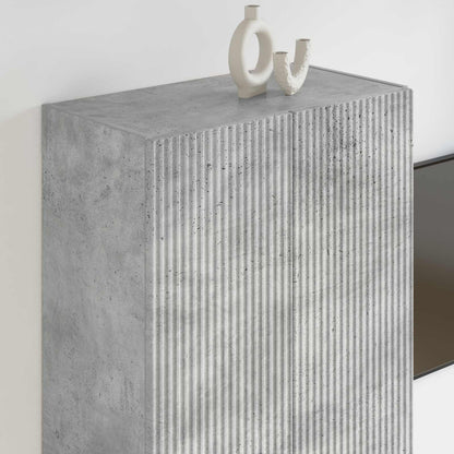 Tv Wall Cabinet 59,5 X 31 X 100 Cm Betonově Šedá