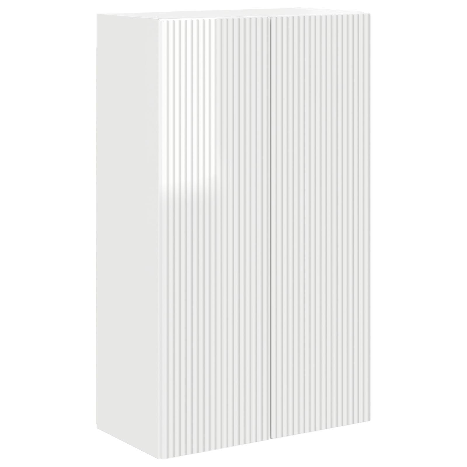 Tv Wall Cabinet 59,5 X 31 X 100 Cm Vysoce Lesklá Bílá