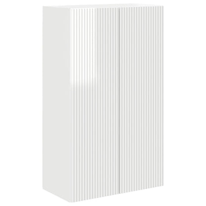 Tv Wall Cabinet 59,5 X 31 X 100 Cm Vysoce Lesklá Bílá