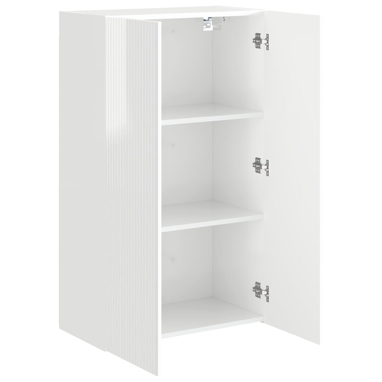 Tv Wall Cabinet 59,5 X 31 X 100 Cm Vysoce Lesklá Bílá