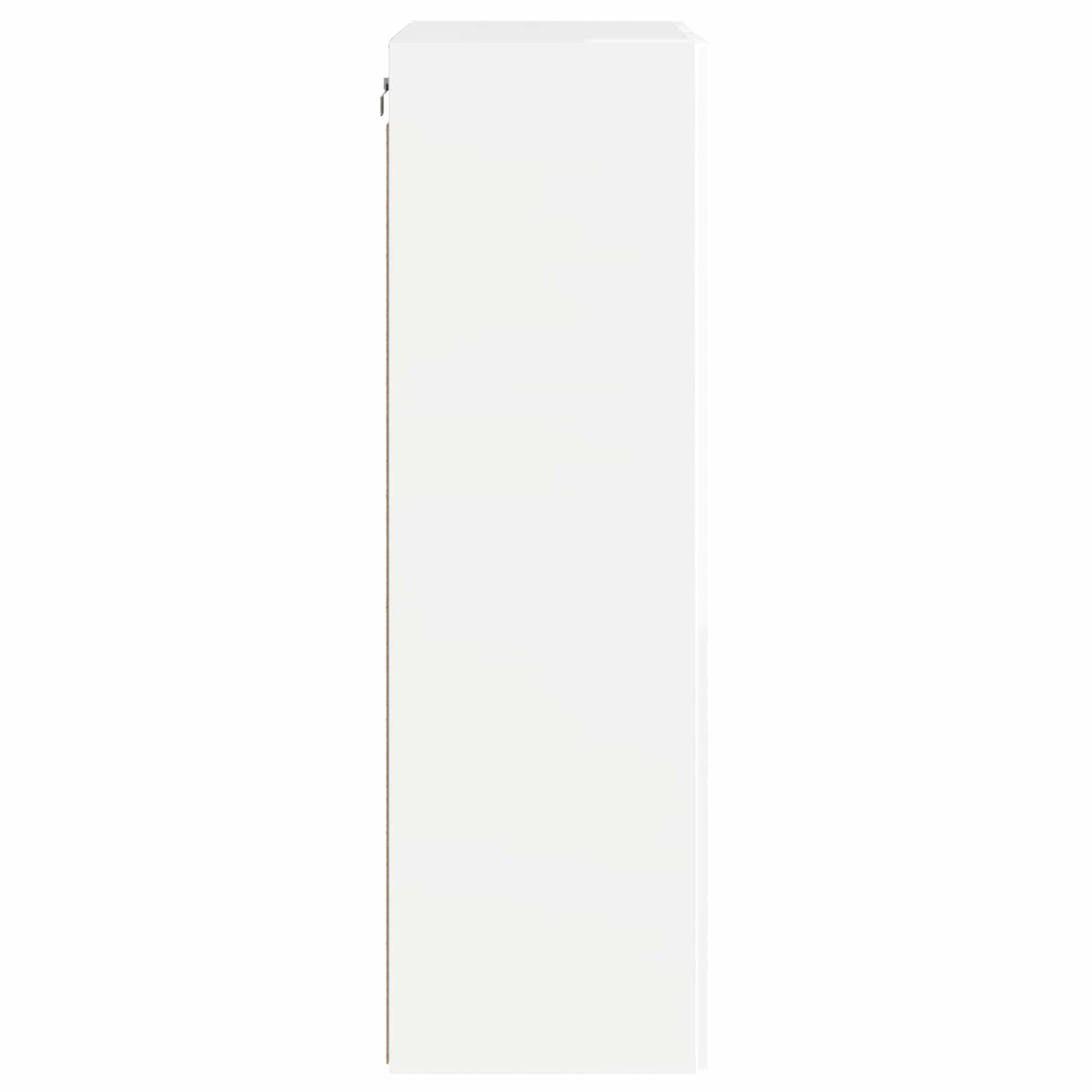 Tv Wall Cabinet 59,5 X 31 X 100 Cm Vysoce Lesklá Bílá