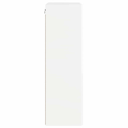 Tv Wall Cabinet 59,5 X 31 X 100 Cm Vysoce Lesklá Bílá