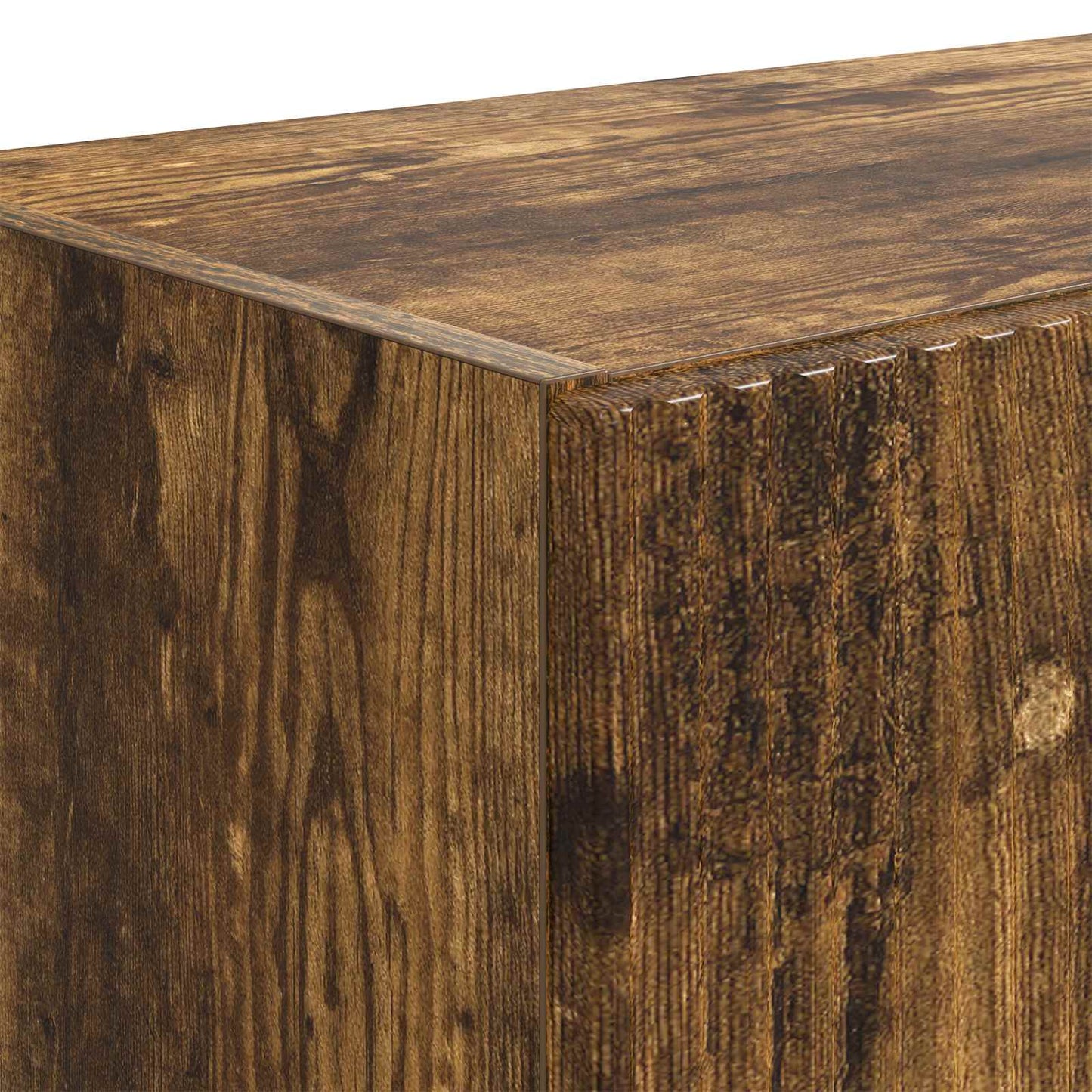Tv Wall Cabinet 59,5 X 31 X 100 Cm Kouřový Dub Kompozitní Dřevo