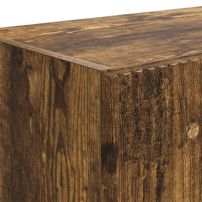 Tv Wall Cabinet 59,5 X 31 X 100 Cm Kouřový Dub Kompozitní Dřevo