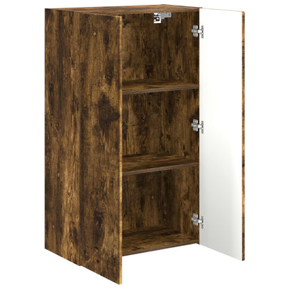 Tv Wall Cabinet 59,5 X 31 X 100 Cm Kouřový Dub Kompozitní Dřevo