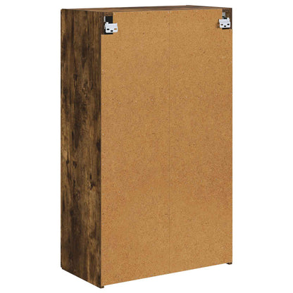 Tv Wall Cabinet 59,5 X 31 X 100 Cm Kouřový Dub Kompozitní Dřevo
