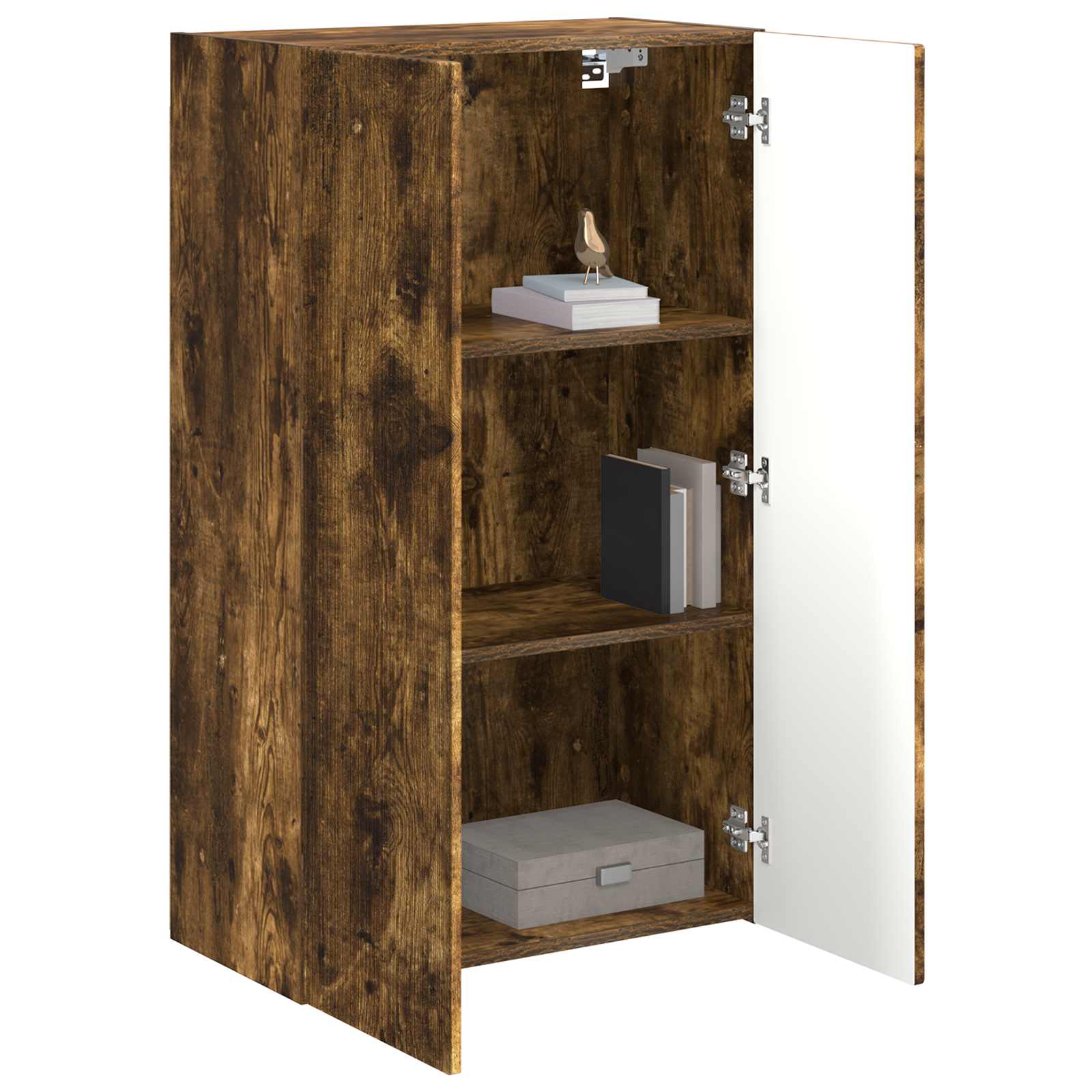 Tv Wall Cabinet 59,5 X 31 X 100 Cm Kouřový Dub Kompozitní Dřevo
