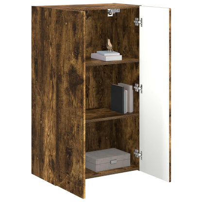 Tv Wall Cabinet 59,5 X 31 X 100 Cm Kouřový Dub Kompozitní Dřevo