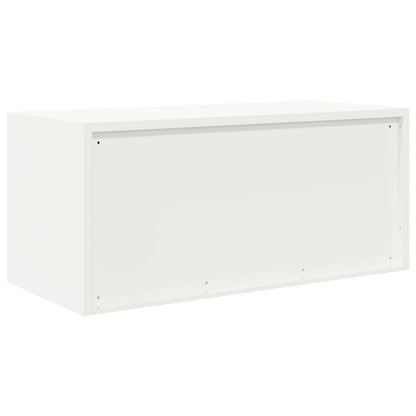 Úložná Skříňka Bílý 90 X 40 X 40 Cm Ocel