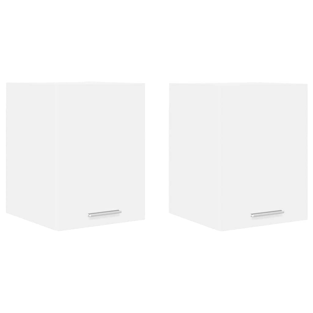 Závěsná Skříňka 2 Pcs Bílá Kompozitní Dřevo