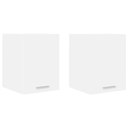 Závěsná Skříňka 2 Pcs Bílá Kompozitní Dřevo