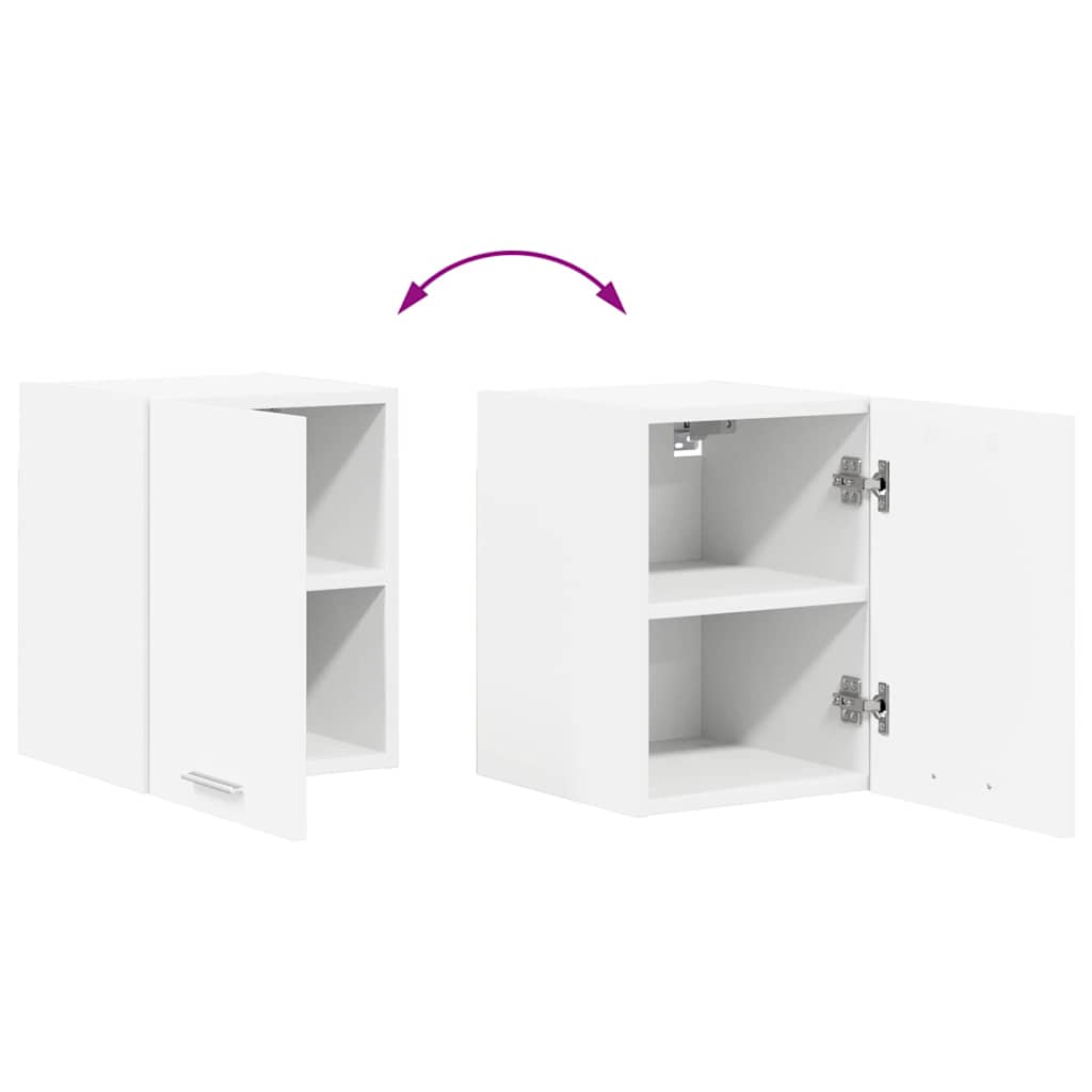 Závěsná Skříňka 2 Pcs Bílá Kompozitní Dřevo