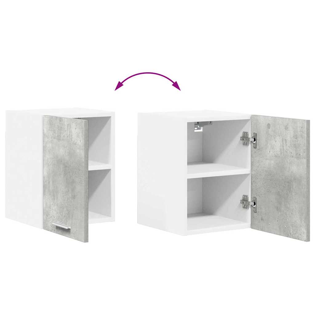 Závěsná Skříňka 2 Pcs Betonová Šedá A Bílá Kompozitní Dřevo