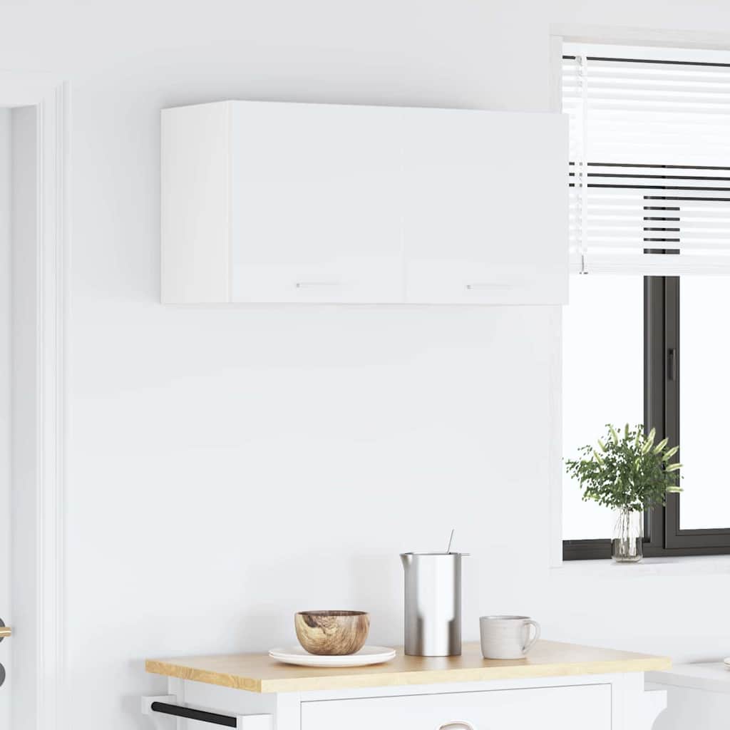 Závěsná Skříňka 2 Pcs Bílá Kompozitní Dřevo