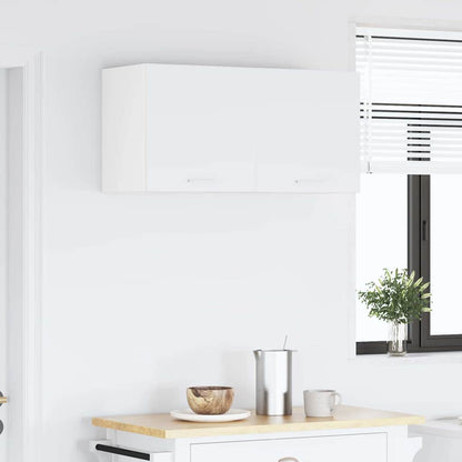 Závěsná Skříňka 2 Pcs Bílá Kompozitní Dřevo