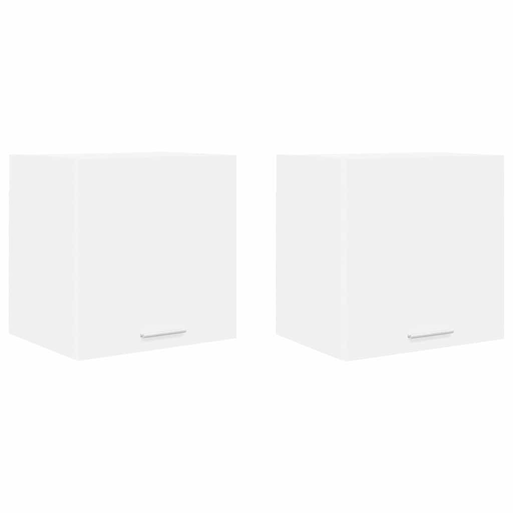 Závěsná Skříňka 2 Pcs Bílá Kompozitní Dřevo