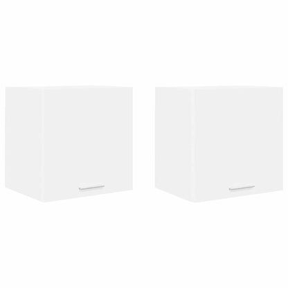 Závěsná Skříňka 2 Pcs Bílá Kompozitní Dřevo
