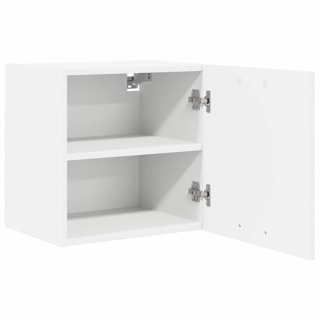 Závěsná Skříňka 2 Pcs Bílá Kompozitní Dřevo