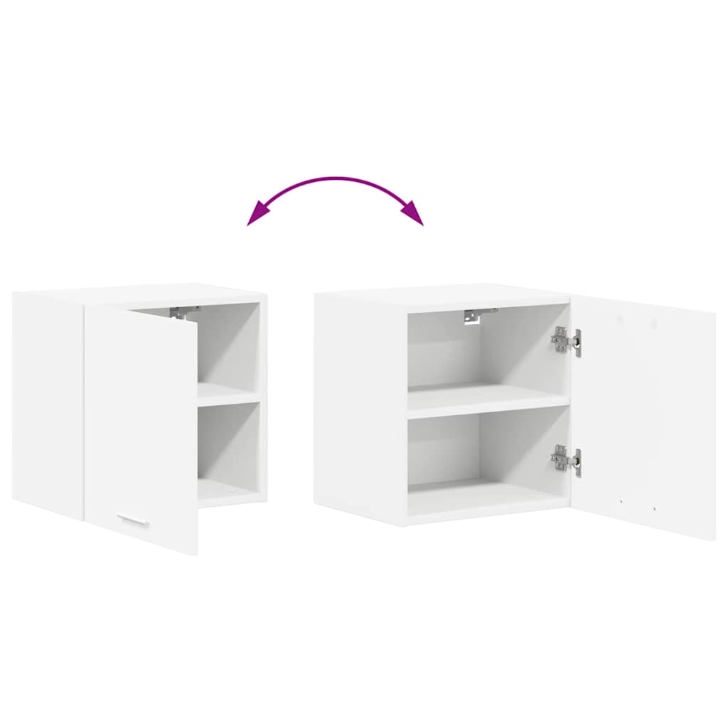 Závěsná Skříňka 2 Pcs Bílá Kompozitní Dřevo