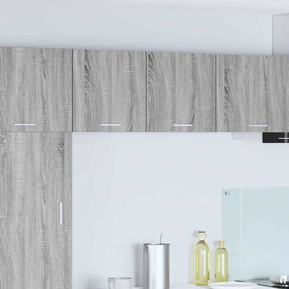 Závěsná Skříňka 2 Pcs Šedý Sonoma A Bílá Kompozitní Dřevo