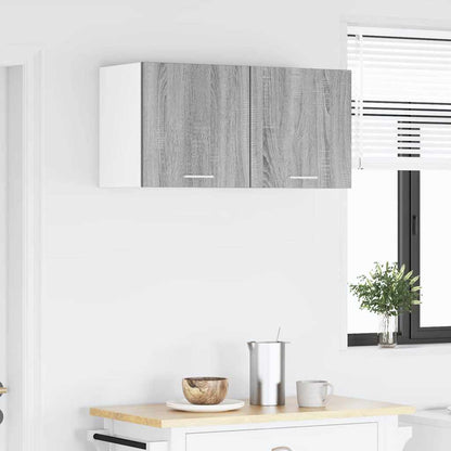 Závěsná Skříňka 2 Pcs Šedý Sonoma A Bílá Kompozitní Dřevo
