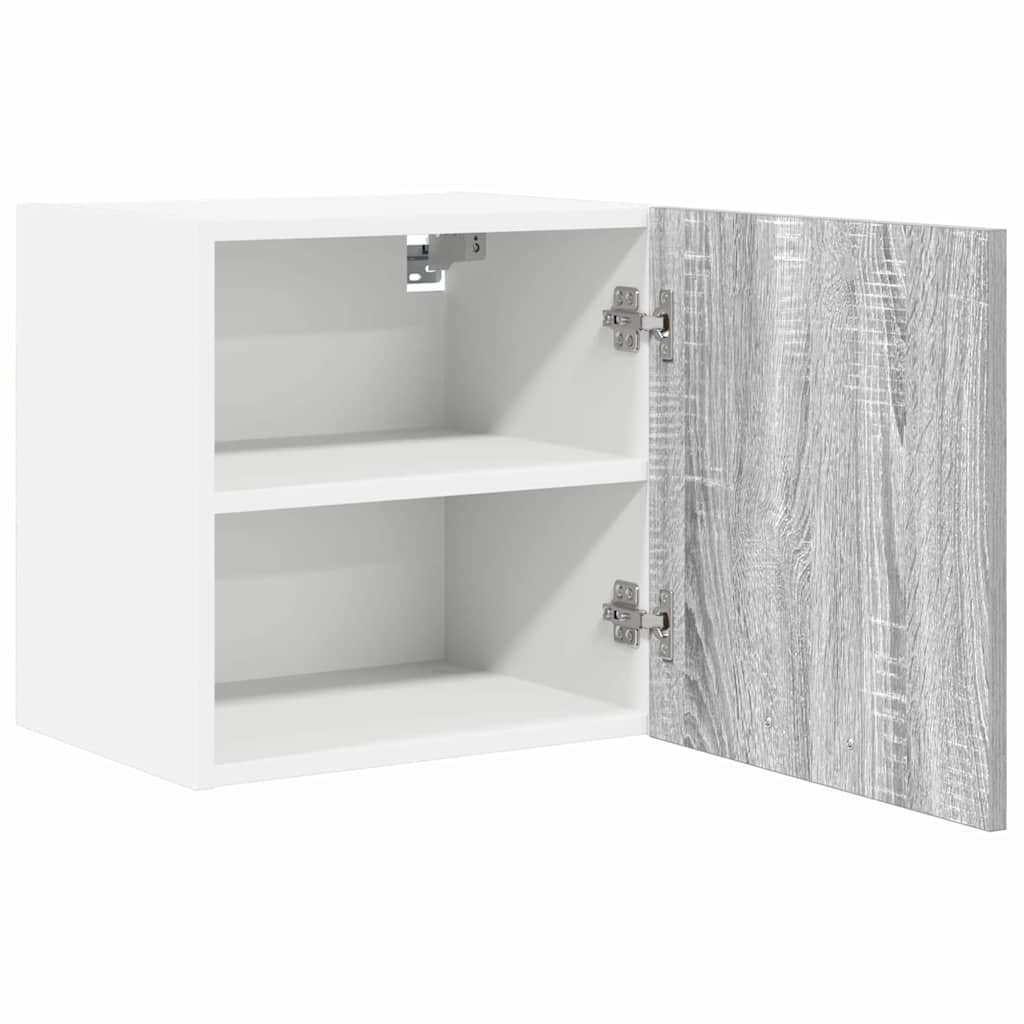 Závěsná Skříňka 2 Pcs Šedý Sonoma A Bílá Kompozitní Dřevo
