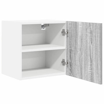 Závěsná Skříňka 2 Pcs Šedý Sonoma A Bílá Kompozitní Dřevo