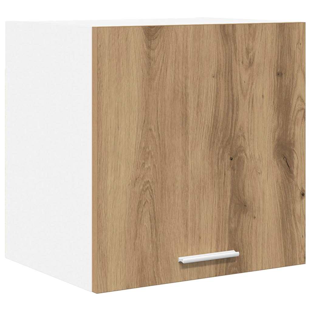 Závěsná Skříňka 2 Pcs Ťuhýk Dub A Bílá Kompozitní Dřevo