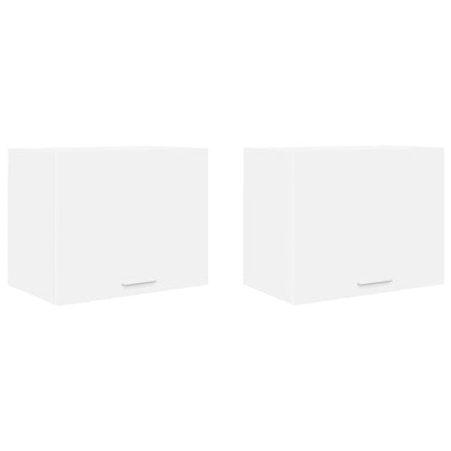 Závěsná Skříňka 2 Pcs Bílá Kompozitní Dřevo
