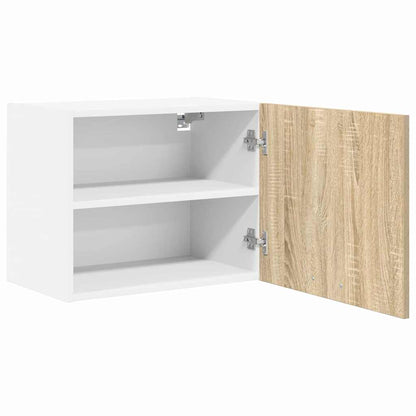 Závěsná Skříňka 2 Pcs Sonoma Dub A Bílá Kompozitní Dřevo