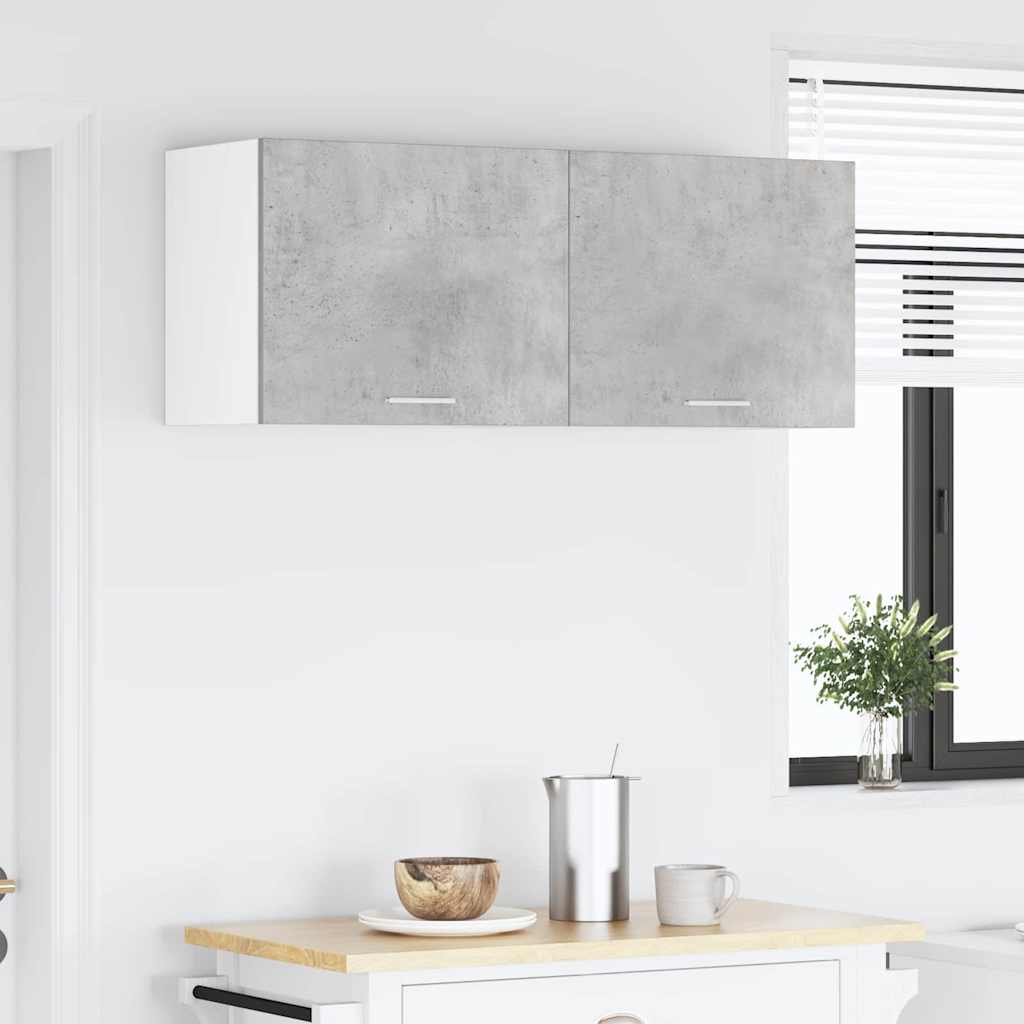 Závěsná Skříňka 2 Pcs Betonová Šedá A Bílá Kompozitní Dřevo