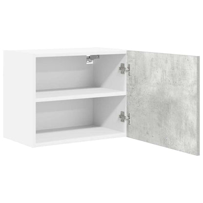 Závěsná Skříňka 2 Pcs Betonová Šedá A Bílá Kompozitní Dřevo