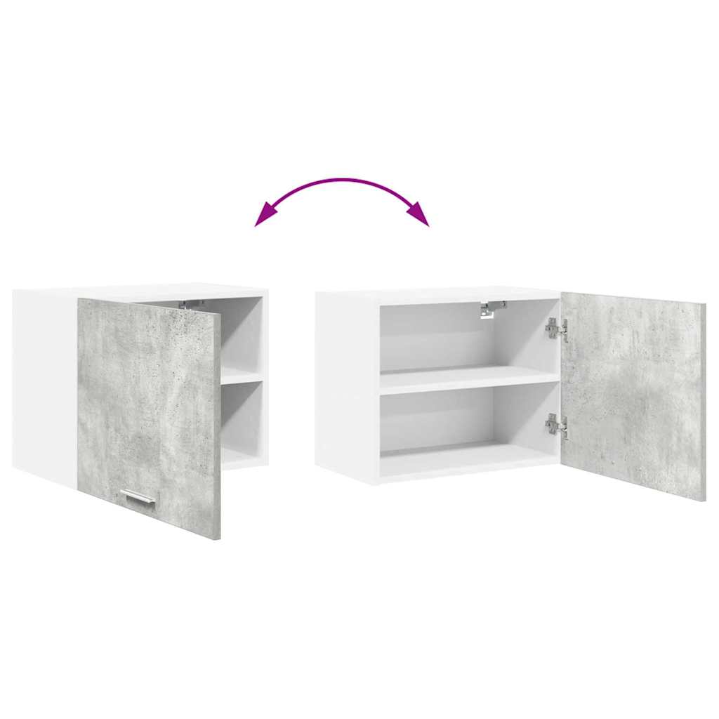 Závěsná Skříňka 2 Pcs Betonová Šedá A Bílá Kompozitní Dřevo