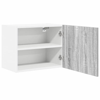 Závěsná Skříňka 2 Pcs Šedý Sonoma A Bílá Kompozitní Dřevo