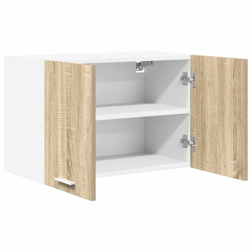 Závěsná Skříňka 2 Pcs Sonoma Dub A Bílá Kompozitní Dřevo