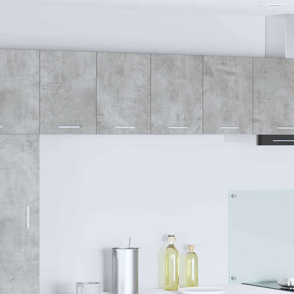 Závěsná Skříňka 2 Pcs Betonová Šedá A Bílá Kompozitní Dřevo