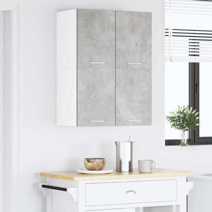 Závěsná Skříňka 2 Pcs Betonová Šedá A Bílá Kompozitní Dřevo