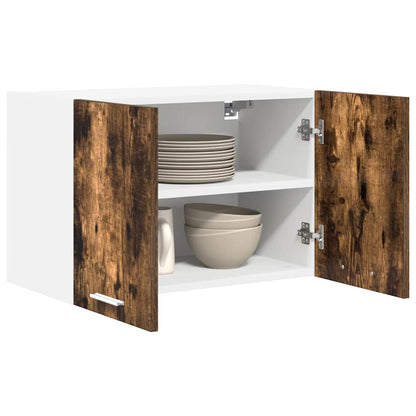 Závěsná Skříňka 2 Pcs Uzený Dub A Bílá Kompozitní Dřevo