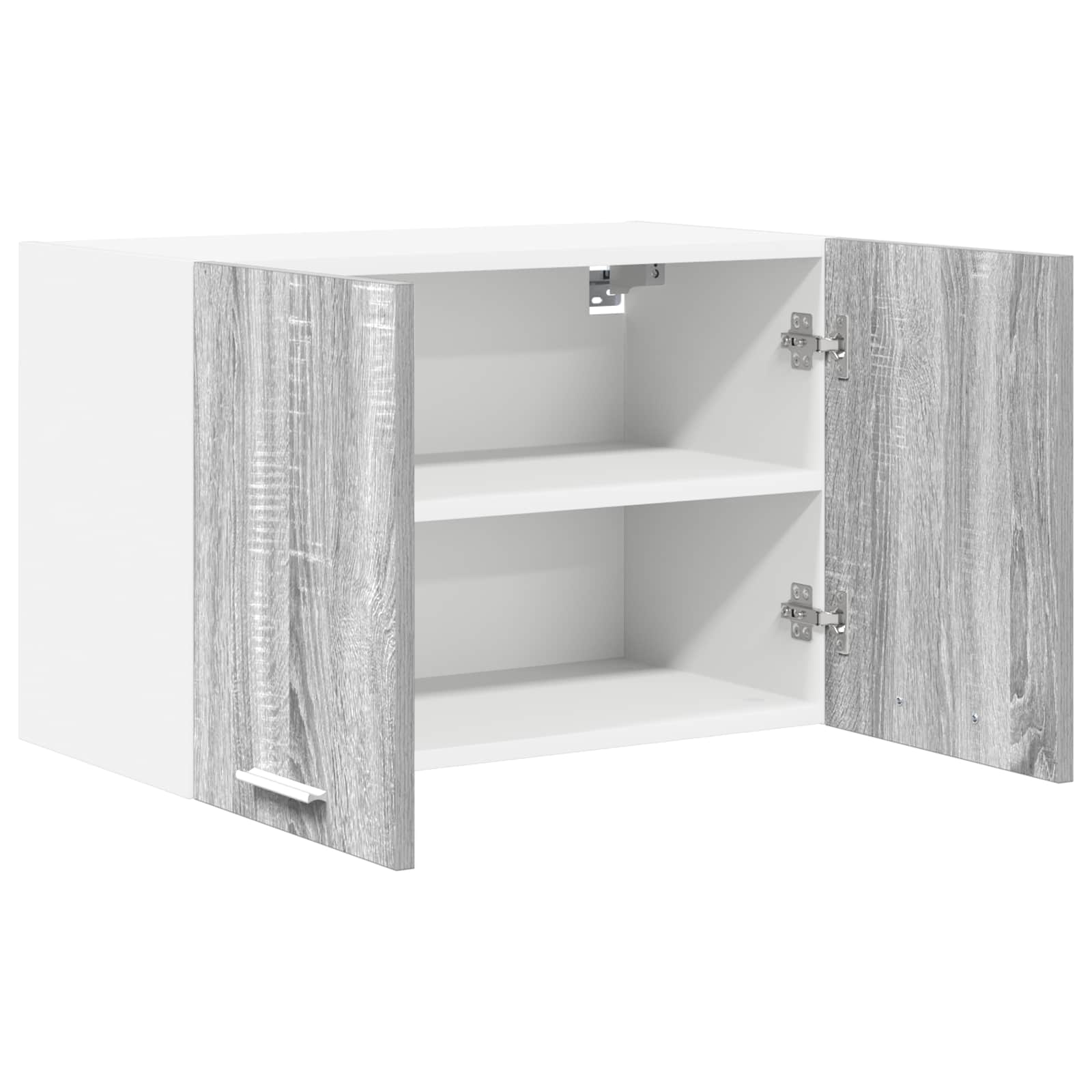 Závěsná Skříňka 2 Pcs Šedý Sonoma A Bílá Kompozitní Dřevo