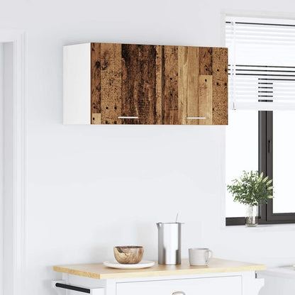 Závěsná Skříňka Staré Dřevo 80 X 31 X 40 Cm Kompozitní Dřevo
