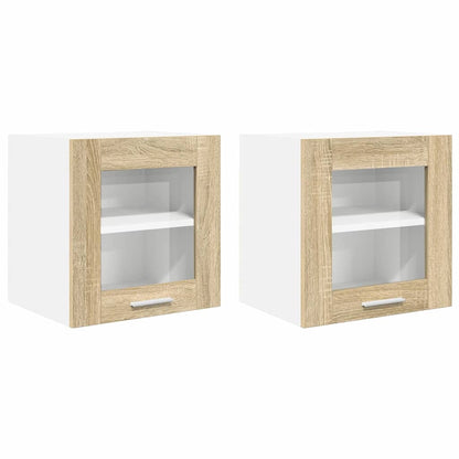 Závěsná Skříňka 2 Pcs Sonoma Dub Kompozitní Dřevo